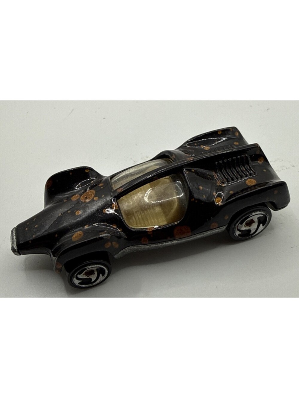 Vintage Hot Wheels - 1983 Speed Machine - #747 Tech Tones Series - Black/Gold D7